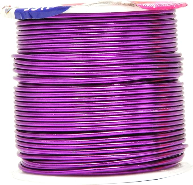 Mandala Crafts 16 Gauge Anodized Aluminum Craft Wire for Jewelry Making – 390 FT Colored Flexible Silver Copper Purple Pink Brown Ice Blue Wire - Bendable for Bonsai Armature Crafting Sculpting