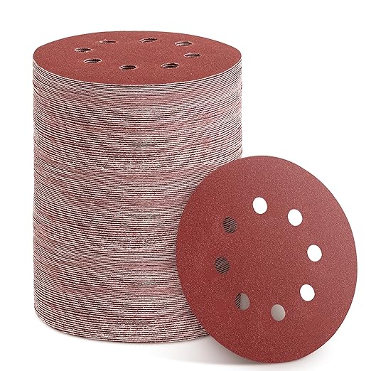 150pcs 150 Grit Sanding Discs, 5-Inch 8-Hole Sandpaper, for Woodworking or Automotive