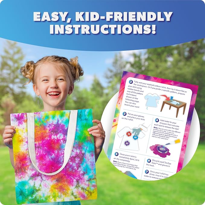 Blue Marble Tie-Dye Dotz 15-Piece Set – Make Vibrant, Colorful Tie Dye Designs - Image 7