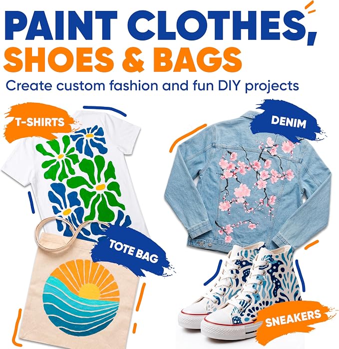 Fabric Paint Set for Clothes 6 Colors – Permanent Textile Paint for T-Shirts - Image 3