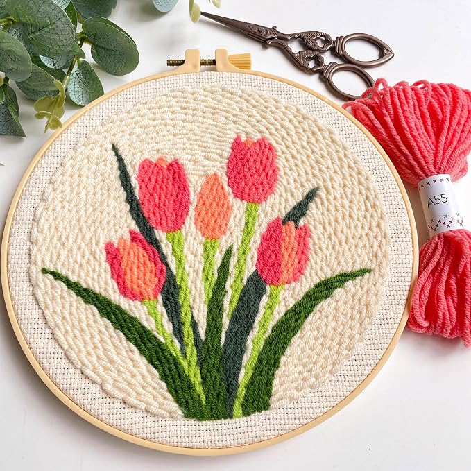 Myfelicity Punch Needle kit, Tulip Embroidery Kit - Image 4