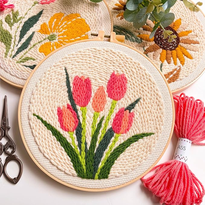 Myfelicity Punch Needle kit, Tulip Embroidery Kit - Image 8