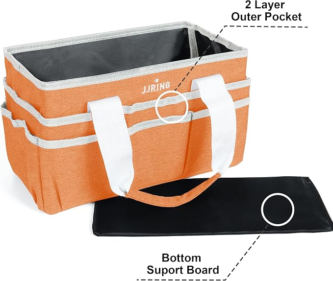 JJRING Craft Organizer Tote Bag, Art Storage Caddy - Image 4