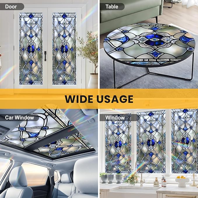Stained Glass Window Privacy Film Static Cling - Image 8
