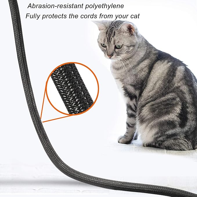 25ft - 1/2 inch Braided Cable Management Sleeve Cord Protector - Self-Wrapping - Image 4