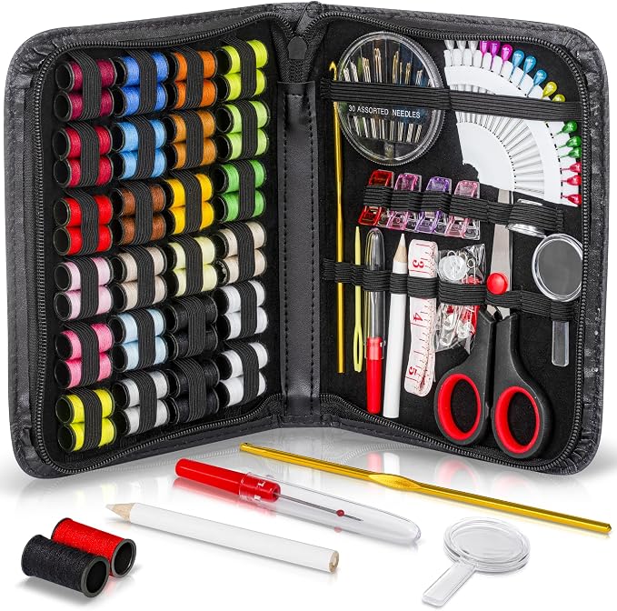 119-Piece Travel Sewing Kit for Adults & Kids, Small Needle & Thread Kit | Mini by ARTIKA