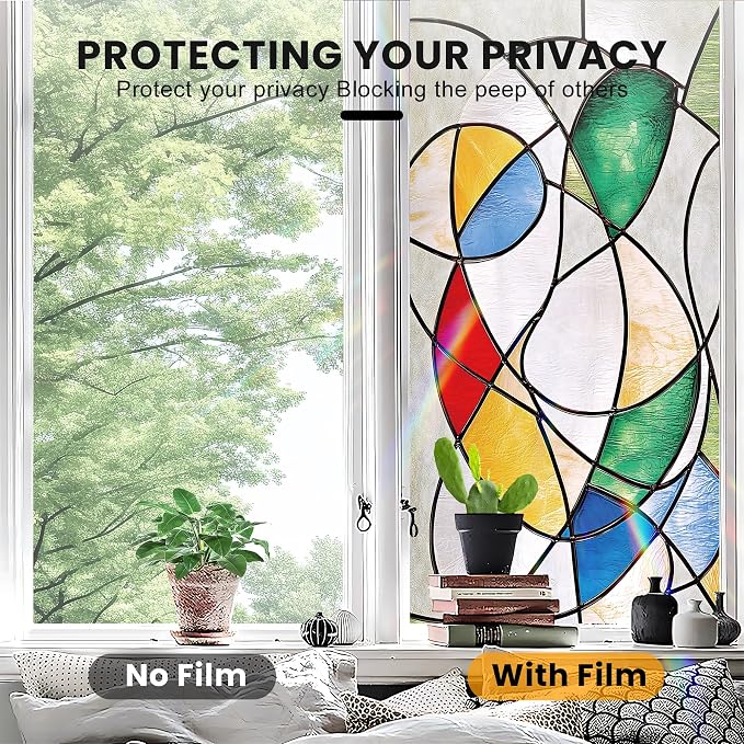 Stained Glass Window Privacy Film Static Cling - Image 5
