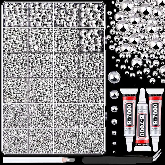 TINKRSTUFF Assorted Size Flatback Pearls by TINKRSTUFF