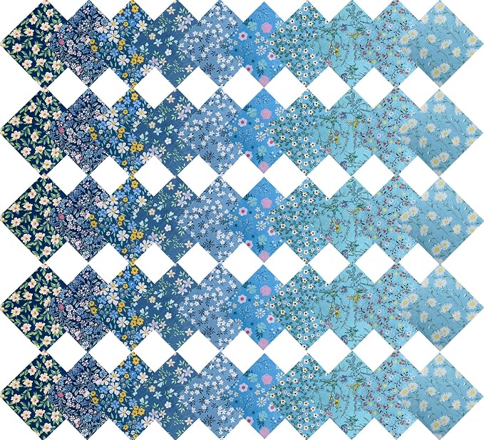 50pcs 5 x 5 inches Multicolor Cotton Fabric Bundle Squares - Image 5