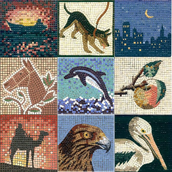 The Perfect DIY Project for Mosaic Lovers, Colorful Mosaic Art Set, 5.9inch - Image 2