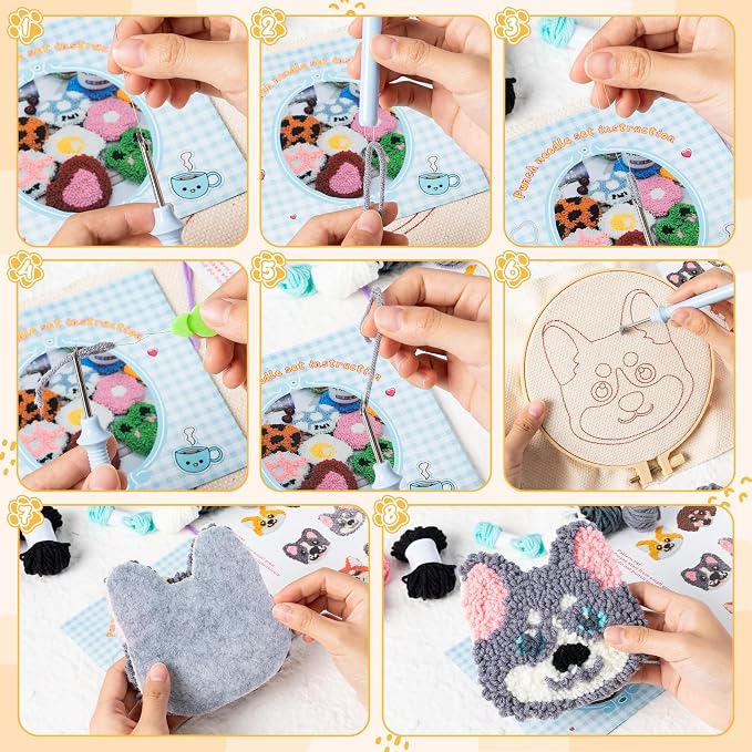WATINC Puppy Punch Needle Coaster Kit - Image 3