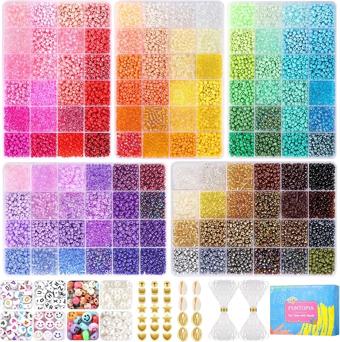 Funtopia 4mm 13000pcs+ Seed Beads by Funtopia
