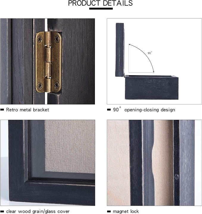 Freezing point Shadow Box Frame 8x8 Shadow Box Display Case Cabinet Pin Picture - Image 4