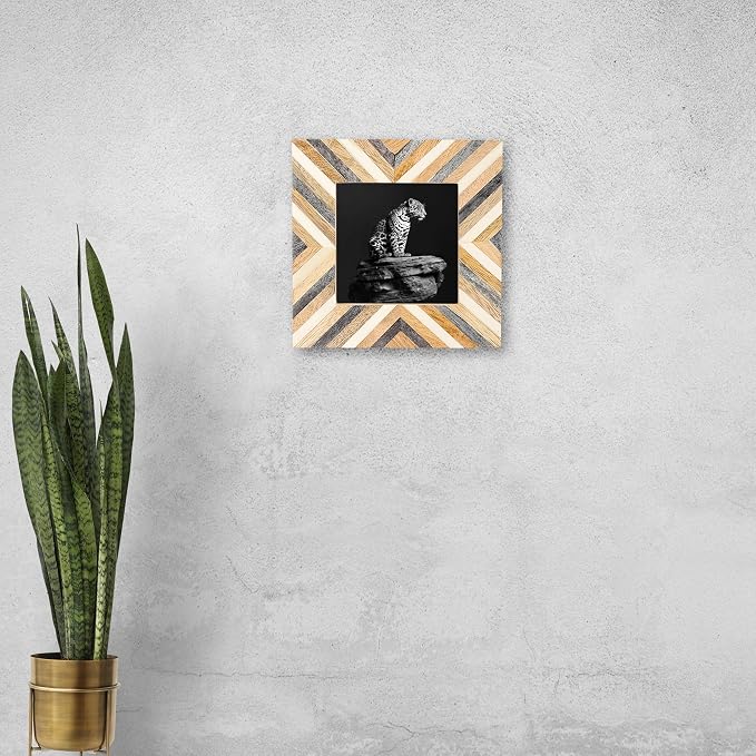 Picture Photo Frame Chevron Herringbone Art Inspired Vintage Table-Top/Wall - Image 4