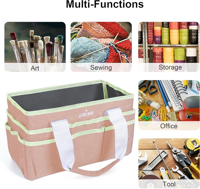 JJRING Craft Organizer Tote Bag, Art Storage Caddy - Image 5