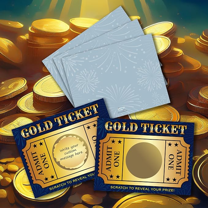 My Scratch Offs Gold Ticket Admit One DIY Make Your Own Scratch Off Tickets - Image 5