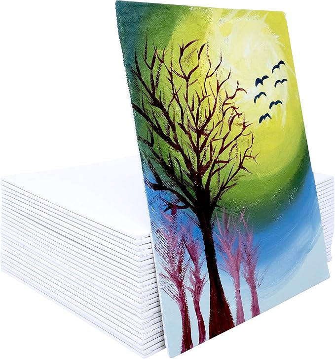 milo Canvas Flat Panel Boards for Painting, 8x10 inch, 24 Pack, Mixed Wet Media - Image 4