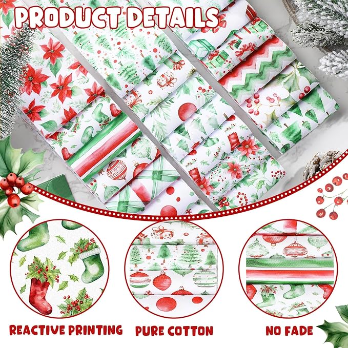 Hosuly 40 Pcs Christmas Jelly Fabric - Image 5
