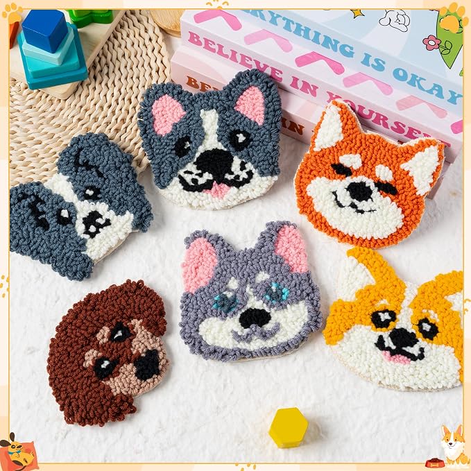 WATINC Puppy Punch Needle Coaster Kit - Image 4