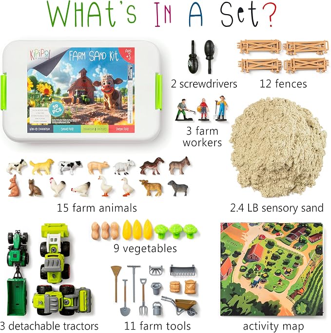 59 PCS Farm Sensory Bin - Image 2