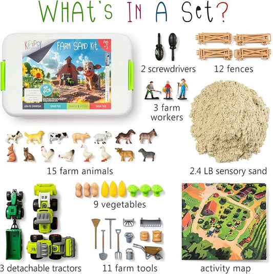 59 PCS Farm Sensory Bin - Image 2