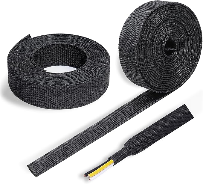 Braided Sleeving Heat Shrinkable Fabric 2:1 Ratio- Abrasion Protection by BuyUneed