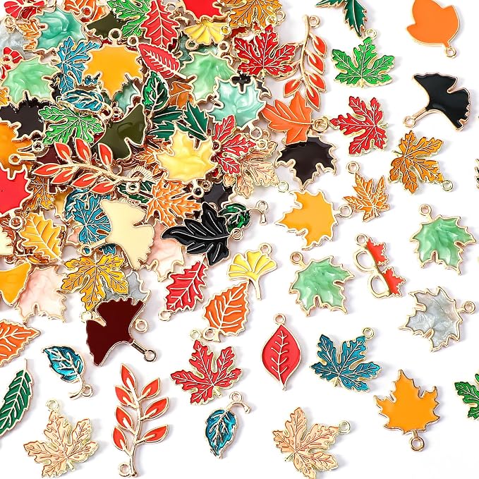 MARFOREVER 120 Pcs Maple Leaf Charm Fall Charms by MARFOREVER