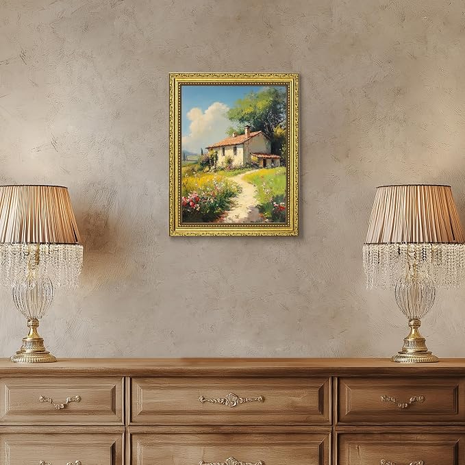 eletecpro 8.5x11 Vintage Picture Frame, Glass Cover, Horizontal or Vertical - Image 6