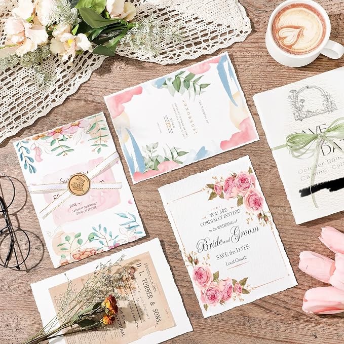 25 Sheets Watercolor Paper 5 x 7 in, 300 GSM Deckled Edge Handmade Paper | - Image 7