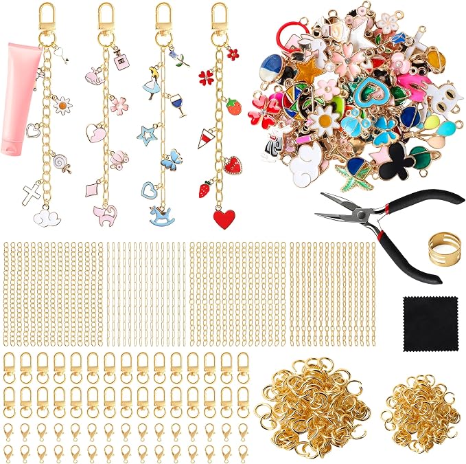 SUTROMA 423Pcs Lip Gloss Keychain Making Kit by Unknown