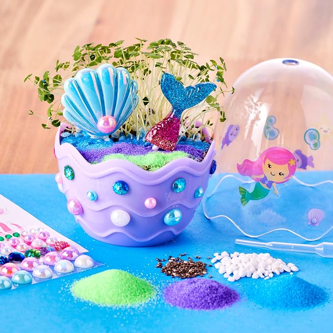 Creativity for Kids Mini Garden: Mermaid Terrarium Kit - Image 6
