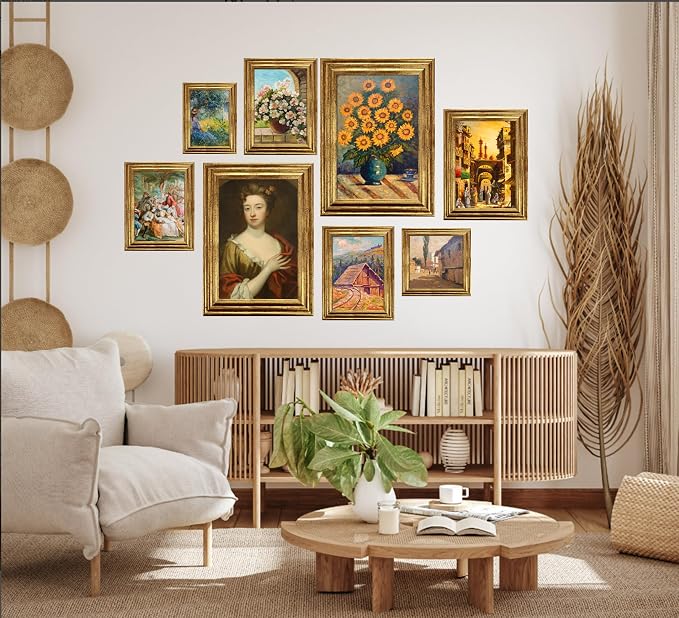 KTKDE 13x19 Picture Frame Set of 2, Ornate Vintage Gold Poster Frames- 13 x 19 - Image 3