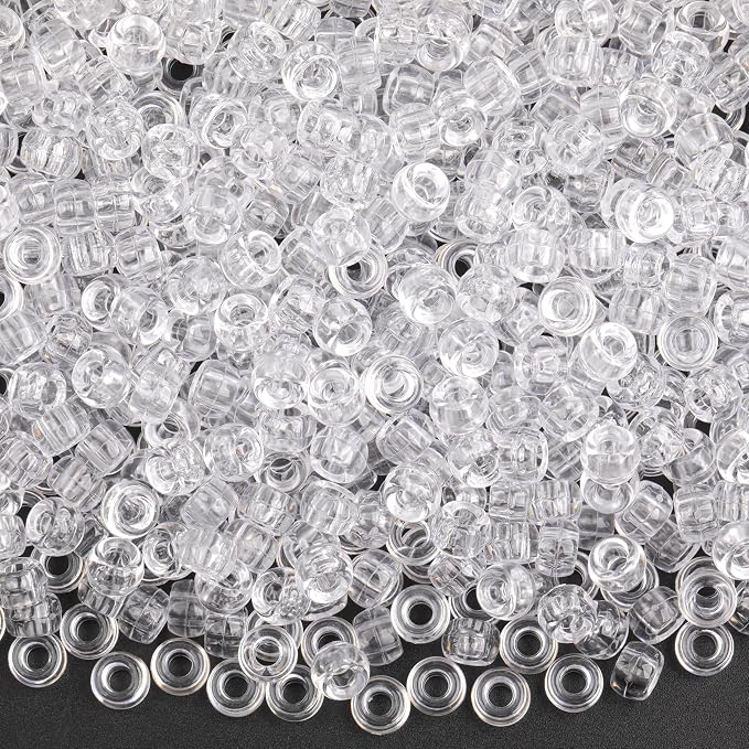 Plastic Pony Beads, for Bracelet, Hair Braiding, Friendship Bracelets, Jewelry by KAKW