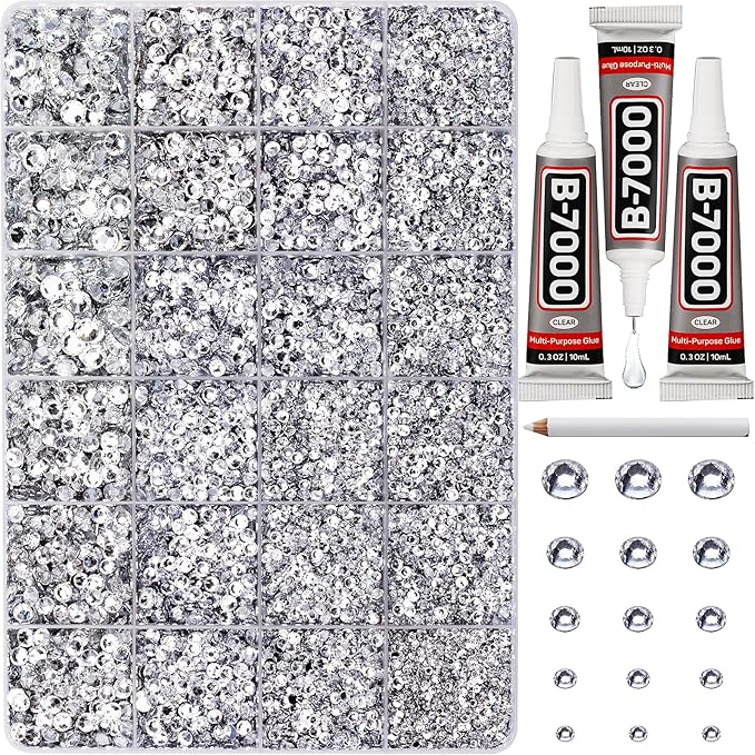 33000Pcs Silver Clear Rhinestones by Worthofbest