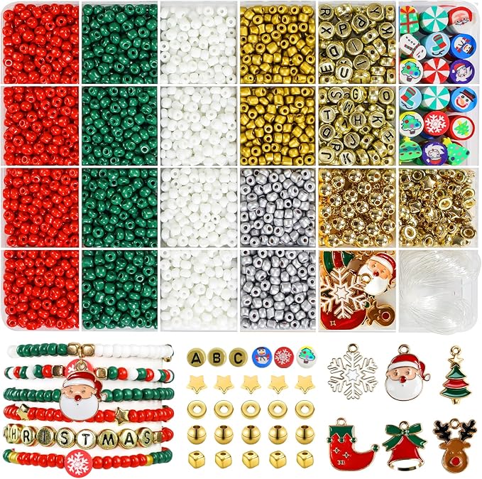 Redtwo Christmas Bracelet Making Kit, Holiday DIY Craft by Redtwo
