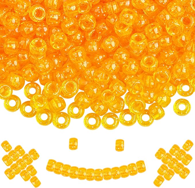 Plastic Pony Beads, for Bracelet, Hair Braiding, Friendship Bracelets, Jewelry by KAKW