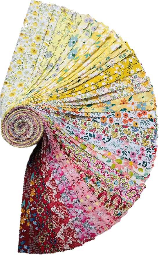 40 Strip Jelly Roll Fabric Strips - Image 2