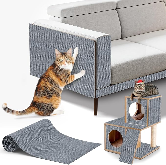Cat Scratching mat Self-Adhesive, Trimmable Furniture Protector by ALEIFLEforKidsAdultsCosplayGift