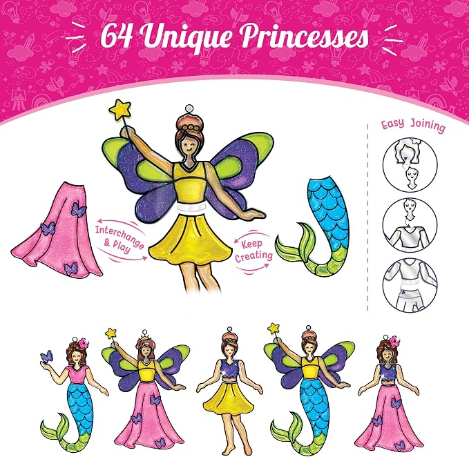 Imagimake Window Art Princess | Unicorn & Mermaid Suncather Kit | 16 Pieces - Image 4
