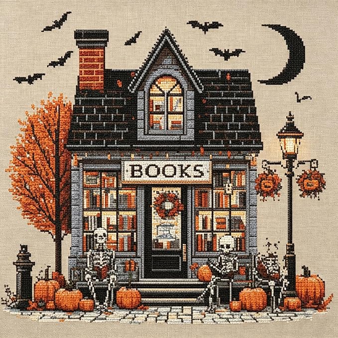 KYOQFVN Horror Cross Stitch Stamped Kits by KYOQFVN
