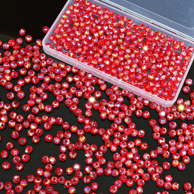 500Pcs 6mm Crystal Glass Beads for Jewelry Making Beads for Bracelets Necklace by Laopottbeads