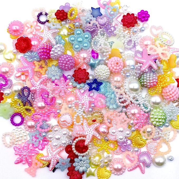 Amaney Around 300pcs 4-20mm Mixed Styles Crafts Material Kit Flatback by Looconi