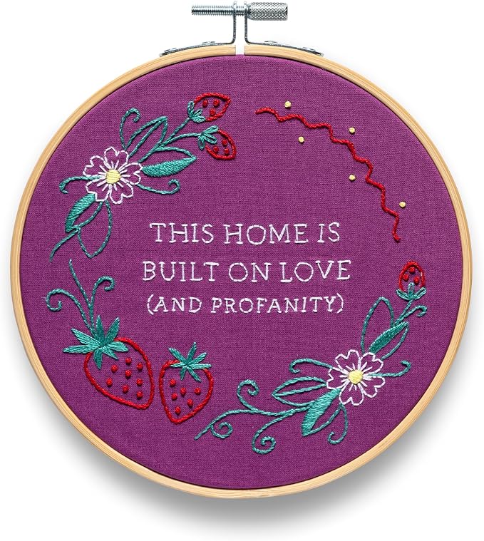 FUNATIC This Home is Built On Love and Profanity Embroidery Kit | Beginner by FUNATIC