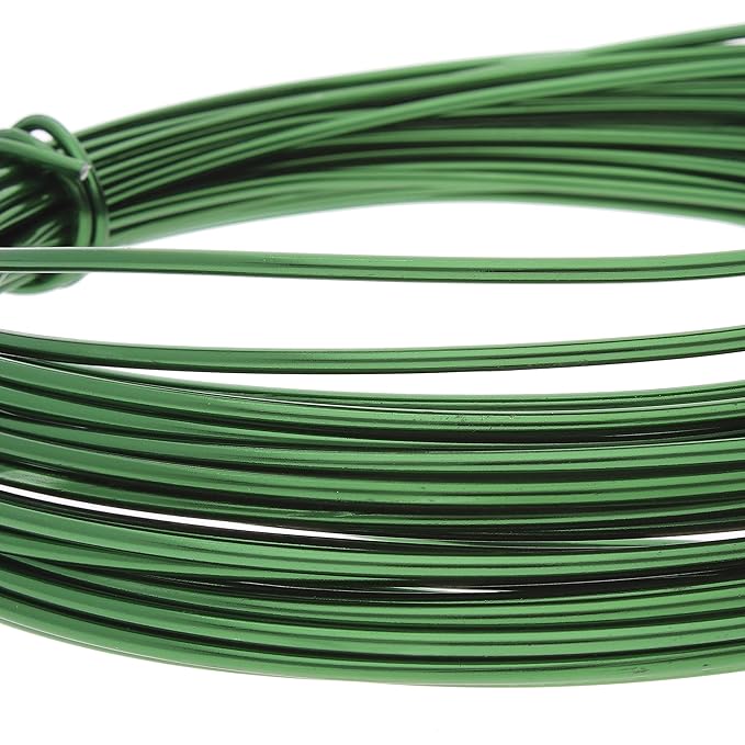 The Beadsmith Anodized Aluminum Wire – 12 Gauge – 39 feet – Kelly Green Color – Bendable Craft Wire Used to Jewelry Making, Wire Wrapping, Sculpting, Floral, Modeling and Other DIY Arts & Crafts