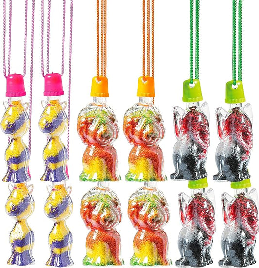 Fun Express Safari Sand Art Bottle Necklaces by FunExpress