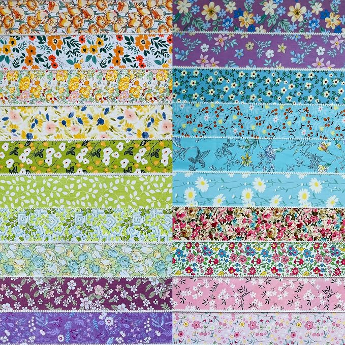 40 Strip Jelly Roll Fabric Strips - Image 4