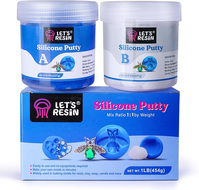 LET'S RESIN Silicone Putty, 1LB/40A Mold Making Kit, Strong & Flexible by LETSRESIN