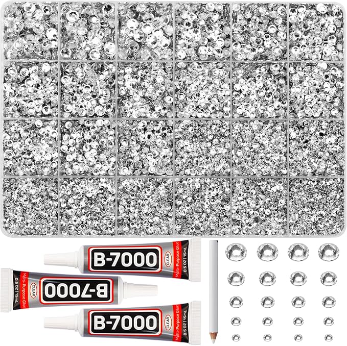 31000Pcs Silver Clear Rhinestones by Worthofbest