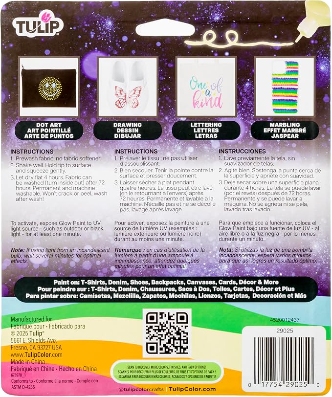 TULIP Dimensional Glow Fabric Paint - Image 3
