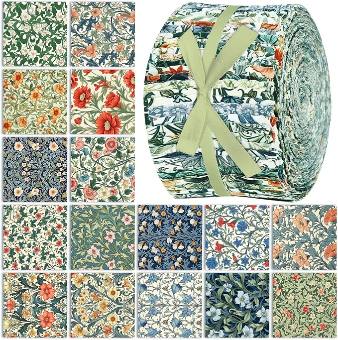 Hosuly 40 Pcs William Morris Jelly Fabric by Hosuly